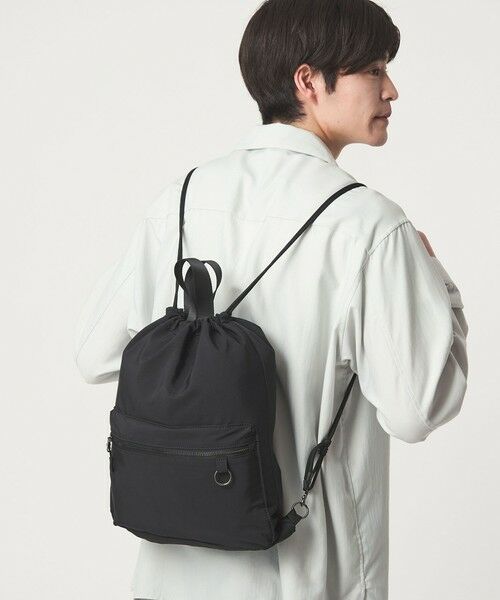 green label relaxing / グリーンレーベル リラクシング リュック・バックパック | 【WEB限定】マット リップストップ ナップサック バッグ -撥水- | 詳細1