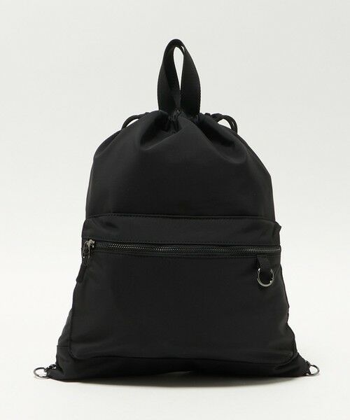 green label relaxing / グリーンレーベル リラクシング リュック・バックパック | 【WEB限定】マット リップストップ ナップサック バッグ -撥水-（BLACK）