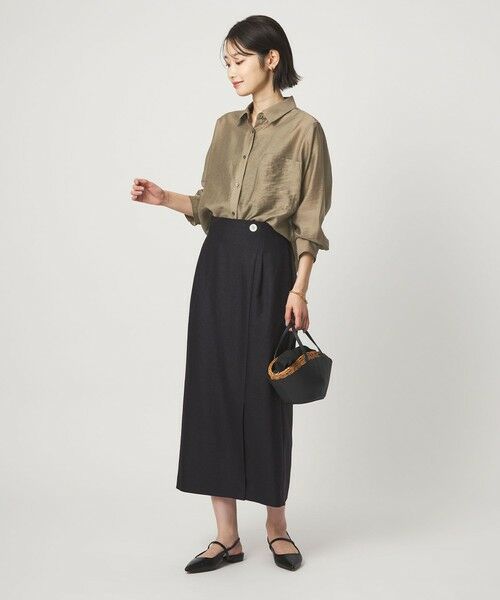 green label relaxing / グリーンレーベル リラクシング シャツ・ブラウス | エアリー シアー ロングスリーブ シャツ ウォッシャブル 接触冷感 | 詳細16