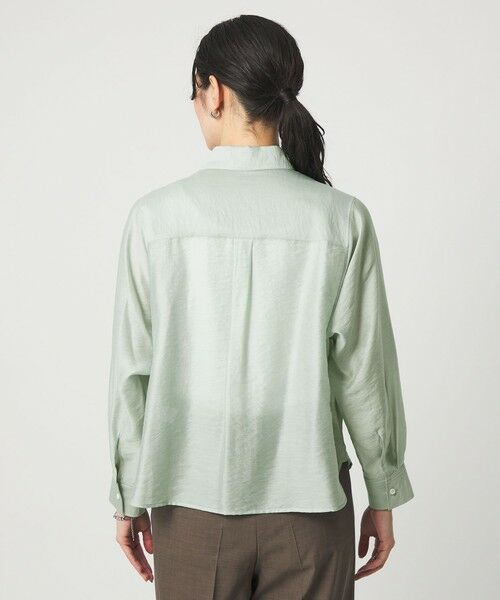 green label relaxing / グリーンレーベル リラクシング シャツ・ブラウス | エアリー シアー ロングスリーブ シャツ ウォッシャブル 接触冷感 | 詳細26