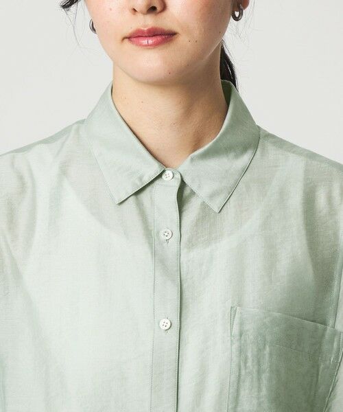 green label relaxing / グリーンレーベル リラクシング シャツ・ブラウス | エアリー シアー ロングスリーブ シャツ ウォッシャブル 接触冷感 | 詳細27