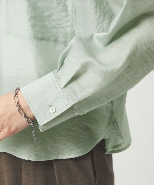 green label relaxing / グリーンレーベル リラクシング シャツ・ブラウス | エアリー シアー ロングスリーブ シャツ ウォッシャブル 接触冷感 | 詳細28