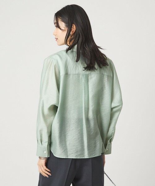 green label relaxing / グリーンレーベル リラクシング シャツ・ブラウス | エアリー シアー ロングスリーブ シャツ ウォッシャブル 接触冷感 | 詳細19