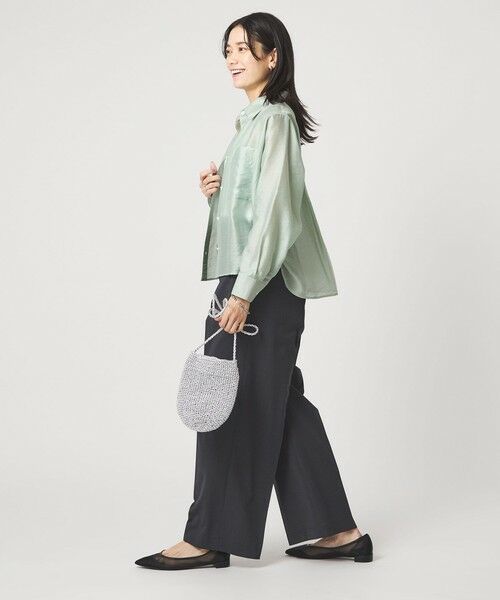 green label relaxing / グリーンレーベル リラクシング シャツ・ブラウス | エアリー シアー ロングスリーブ シャツ ウォッシャブル 接触冷感 | 詳細23