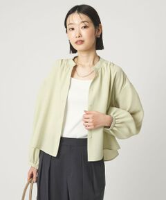 green label relaxing / グリーンレーベル リラクシング シャツ・ブラウス | 袖ボリューム ギャザー ブラウス マシンウォッシャブル 通気性