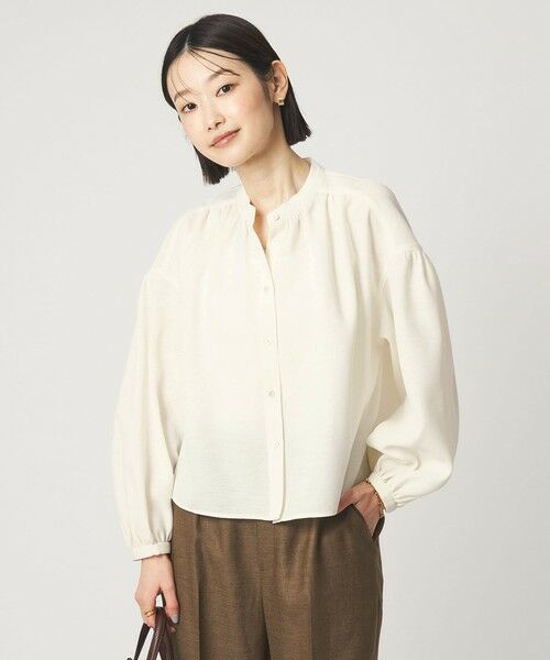 green label relaxing / グリーンレーベル リラクシング シャツ・ブラウス | 袖ボリューム ギャザー ブラウス マシンウォッシャブル 通気性 | 詳細1