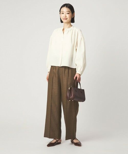 green label relaxing / グリーンレーベル リラクシング シャツ・ブラウス | 袖ボリューム ギャザー ブラウス マシンウォッシャブル 通気性 | 詳細2