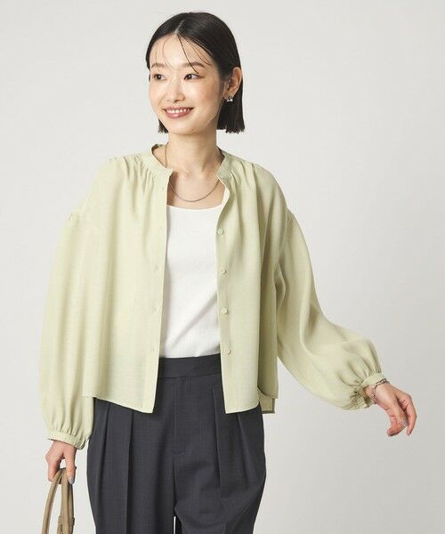 green label relaxing / グリーンレーベル リラクシング シャツ・ブラウス | 袖ボリューム ギャザー ブラウス マシンウォッシャブル 通気性 | 詳細17
