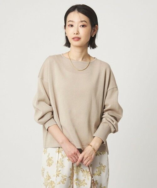 green label relaxing / グリーンレーベル リラクシング ニット・セーター | シャーリー ワイド プルオーバー ニット ウォッシャブル（BEIGE）