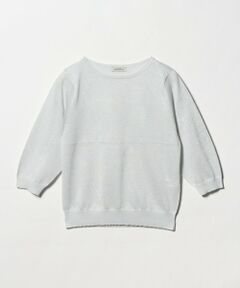 green label relaxing / グリーンレーベル リラクシング ニット・セーター | ラメ 6分袖 ニット プルオーバー