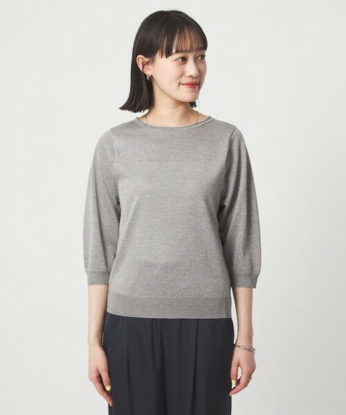 green label relaxing / グリーンレーベル リラクシング ニット・セーター | ラメ 6分袖 ニット プルオーバー | 詳細11