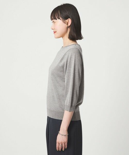 green label relaxing / グリーンレーベル リラクシング ニット・セーター | ラメ 6分袖 ニット プルオーバー | 詳細12
