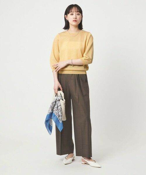 green label relaxing / グリーンレーベル リラクシング ニット・セーター | ラメ 6分袖 ニット プルオーバー | 詳細23