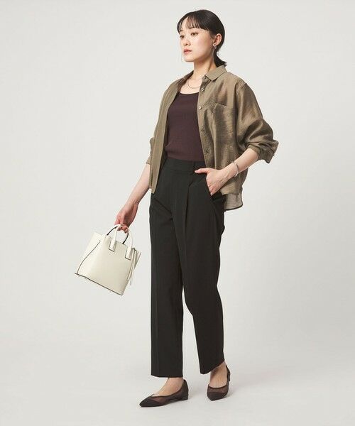 green label relaxing / グリーンレーベル リラクシング スラックス・ドレスパンツ | ［size SHORT/TALLあり］サラフール テーパード パンツ | 詳細5
