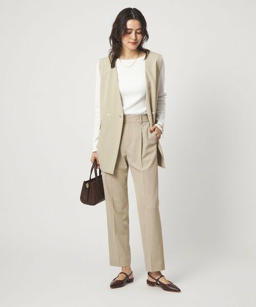 green label relaxing / グリーンレーベル リラクシング スラックス・ドレスパンツ | ［size SHORT/TALLあり］サラフール テーパード パンツ | 詳細17