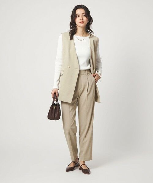 green label relaxing / グリーンレーベル リラクシング スラックス・ドレスパンツ | ［size SHORT/TALLあり］サラフール テーパード パンツ | 詳細18