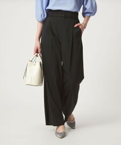 green label relaxing / グリーンレーベル リラクシング スラックス・ドレスパンツ | ［size SHORT/TALLあり］サラフール ワイド パンツ ストレッチ 接触冷感 UVカット