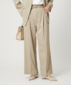 green label relaxing / グリーンレーベル リラクシング スラックス・ドレスパンツ | ［size SHORT/TALLあり］サラフール ワイド パンツ ストレッチ 接触冷感 UVカット