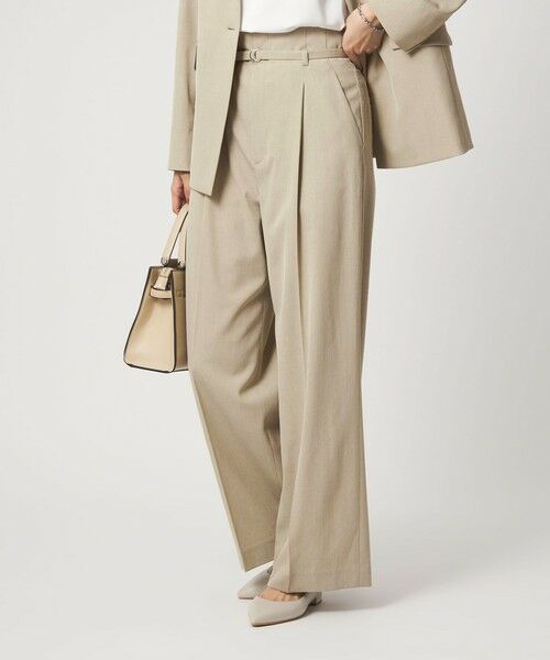 green label relaxing / グリーンレーベル リラクシング スラックス・ドレスパンツ | ［size SHORT/TALLあり］サラフール ワイド パンツ ストレッチ 接触冷感 UVカット | 詳細5