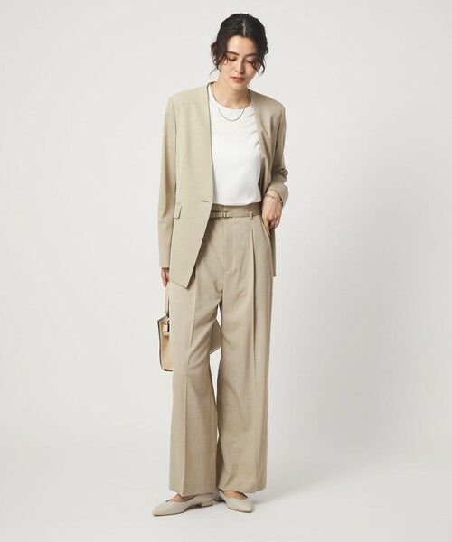 green label relaxing / グリーンレーベル リラクシング スラックス・ドレスパンツ | ［size SHORT/TALLあり］サラフール ワイド パンツ ストレッチ 接触冷感 UVカット | 詳細7