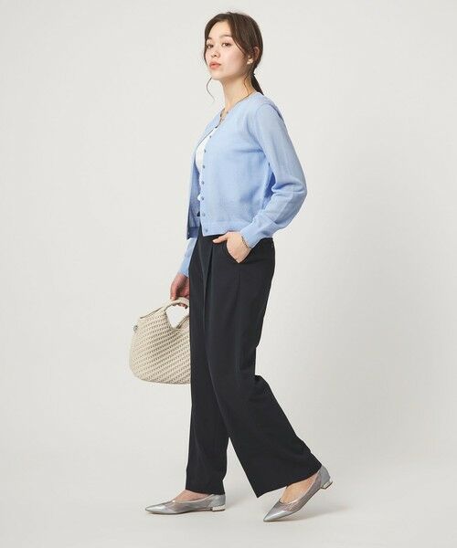 green label relaxing / グリーンレーベル リラクシング スラックス・ドレスパンツ | ［size SHORT/TALLあり］サラフール ワイド パンツ ストレッチ 接触冷感 UVカット | 詳細25