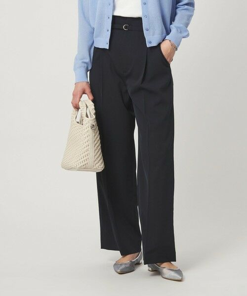 green label relaxing / グリーンレーベル リラクシング スラックス・ドレスパンツ | ［size SHORT/TALLあり］サラフール ワイド パンツ ストレッチ 接触冷感 UVカット | 詳細22