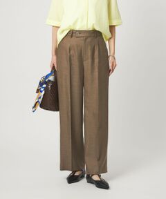 green label relaxing / グリーンレーベル リラクシング スラックス・ドレスパンツ | ［size SHORT/TALLあり］リネンライク ストレート パンツ