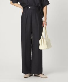 green label relaxing / グリーンレーベル リラクシング スラックス・ドレスパンツ | ［size SHORT/TALLあり］リネンライク ストレート パンツ