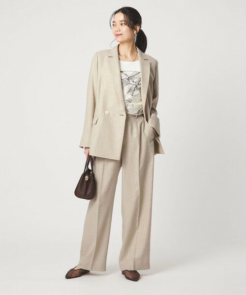 green label relaxing / グリーンレーベル リラクシング スラックス・ドレスパンツ | ［size SHORT/TALLあり］リネンライク ストレート パンツ | 詳細3