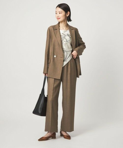 green label relaxing / グリーンレーベル リラクシング スラックス・ドレスパンツ | ［size SHORT/TALLあり］リネンライク ストレート パンツ | 詳細9