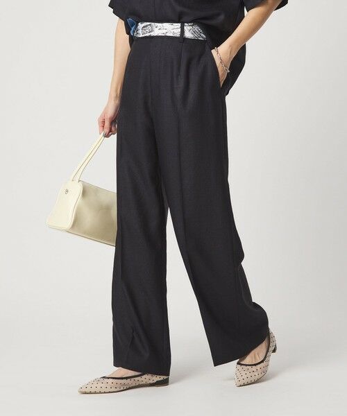 green label relaxing / グリーンレーベル リラクシング スラックス・ドレスパンツ | ［size SHORT/TALLあり］リネンライク ストレート パンツ | 詳細19
