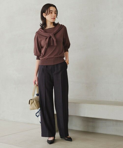 green label relaxing / グリーンレーベル リラクシング スラックス・ドレスパンツ | ［size SHORT/TALLあり］リネンライク ストレート パンツ | 詳細22