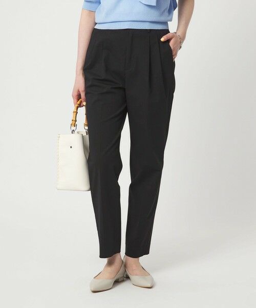 green label relaxing / グリーンレーベル リラクシング スラックス・ドレスパンツ | ［size SHORT/TALLあり］Daily Chic タック スリム パンツ | 詳細1