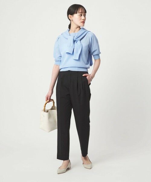 green label relaxing / グリーンレーベル リラクシング スラックス・ドレスパンツ | ［size SHORT/TALLあり］Daily Chic タック スリム パンツ | 詳細3