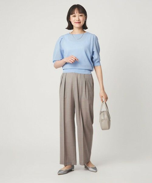 green label relaxing / グリーンレーベル リラクシング スラックス・ドレスパンツ | ［size SHORT/TALLあり］Daily Chic コンフィ— ワイド パンツ | 詳細5