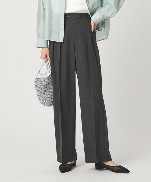 green label relaxing / グリーンレーベル リラクシング スラックス・ドレスパンツ | ［size SHORT/TALLあり］Daily Chic コンフィ— ワイド パンツ | 詳細7