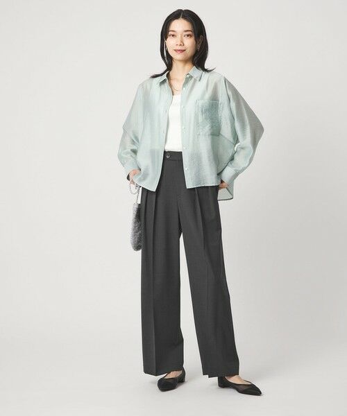 green label relaxing / グリーンレーベル リラクシング スラックス・ドレスパンツ | ［size SHORT/TALLあり］Daily Chic コンフィ— ワイド パンツ | 詳細9