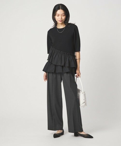 green label relaxing / グリーンレーベル リラクシング スラックス・ドレスパンツ | ［size SHORT/TALLあり］Daily Chic コンフィ— ワイド パンツ | 詳細11