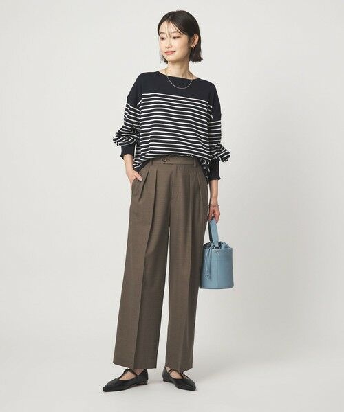 green label relaxing / グリーンレーベル リラクシング スラックス・ドレスパンツ | ［size SHORT/TALLあり］Daily Chic コンフィ— ワイド パンツ | 詳細12