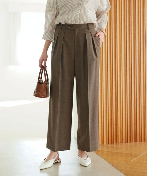 green label relaxing / グリーンレーベル リラクシング スラックス・ドレスパンツ | ［size SHORT/TALLあり］Daily Chic コンフィ— ワイド パンツ | 詳細12