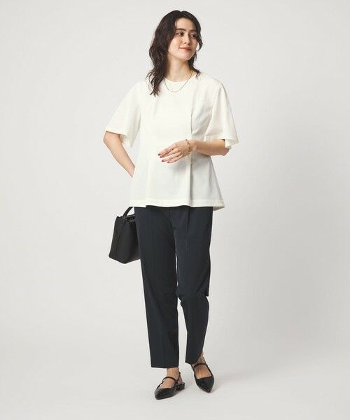 green label relaxing / グリーンレーベル リラクシング シャツ・ブラウス | ［size SHORTあり］サラフール タック ブラウス ストレッチ 接触冷感 UVカット | 詳細3