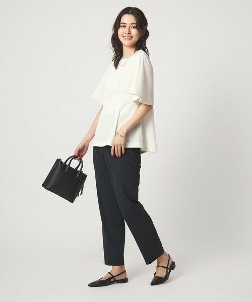 green label relaxing / グリーンレーベル リラクシング シャツ・ブラウス | ［size SHORTあり］サラフール タック ブラウス ストレッチ 接触冷感 UVカット | 詳細4