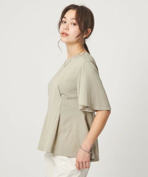 green label relaxing / グリーンレーベル リラクシング シャツ・ブラウス | ［size SHORTあり］サラフール タック ブラウス ストレッチ 接触冷感 UVカット | 詳細6