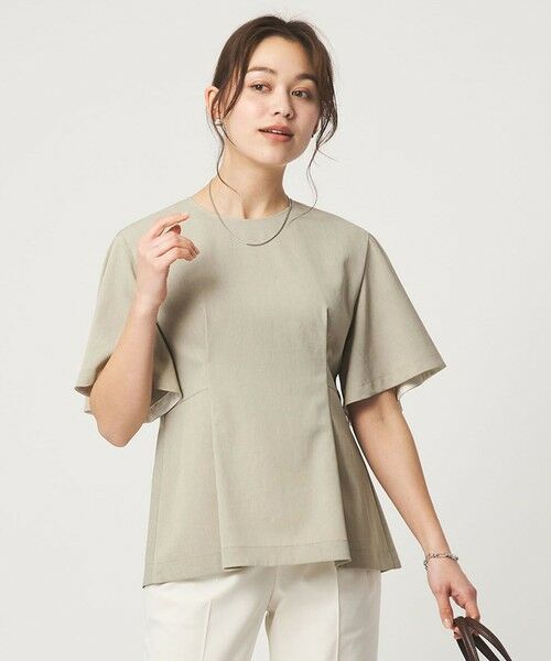 green label relaxing / グリーンレーベル リラクシング シャツ・ブラウス | ［size SHORTあり］サラフール タック ブラウス ストレッチ 接触冷感 UVカット | 詳細7