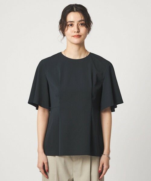 green label relaxing / グリーンレーベル リラクシング シャツ・ブラウス | ［size SHORTあり］サラフール タック ブラウス ストレッチ 接触冷感 UVカット | 詳細23