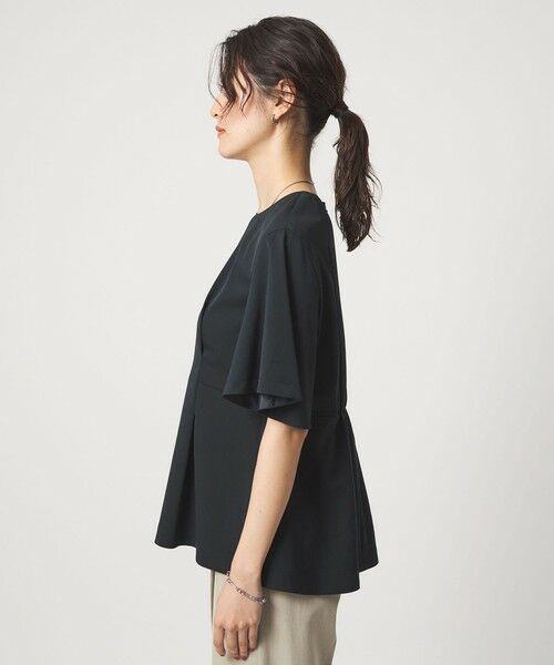 green label relaxing / グリーンレーベル リラクシング シャツ・ブラウス | ［size SHORTあり］サラフール タック ブラウス ストレッチ 接触冷感 UVカット | 詳細24