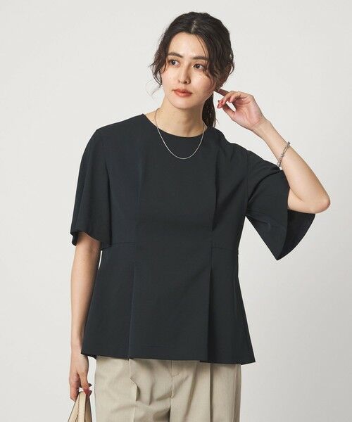 green label relaxing / グリーンレーベル リラクシング シャツ・ブラウス | ［size SHORTあり］サラフール タック ブラウス ストレッチ 接触冷感 UVカット | 詳細17