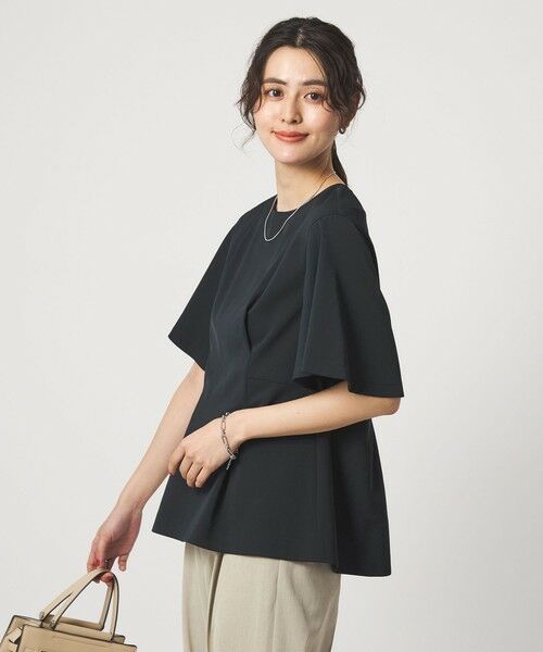 green label relaxing / グリーンレーベル リラクシング シャツ・ブラウス | ［size SHORTあり］サラフール タック ブラウス ストレッチ 接触冷感 UVカット | 詳細18