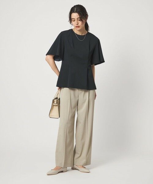 green label relaxing / グリーンレーベル リラクシング シャツ・ブラウス | ［size SHORTあり］サラフール タック ブラウス ストレッチ 接触冷感 UVカット | 詳細20