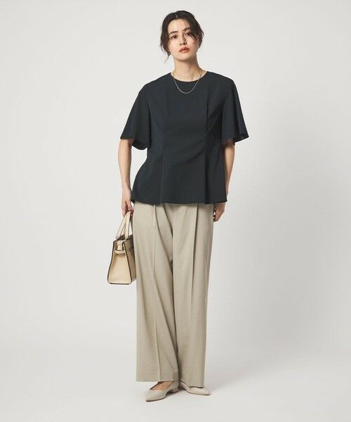 green label relaxing / グリーンレーベル リラクシング シャツ・ブラウス | ［size SHORTあり］サラフール タック ブラウス ストレッチ 接触冷感 UVカット | 詳細21